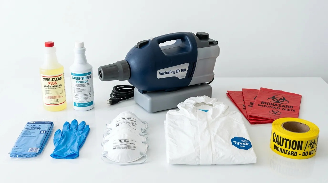 Professional biohazard remediation crew working in Anna